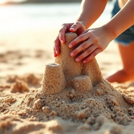 Sandcastle on the beach